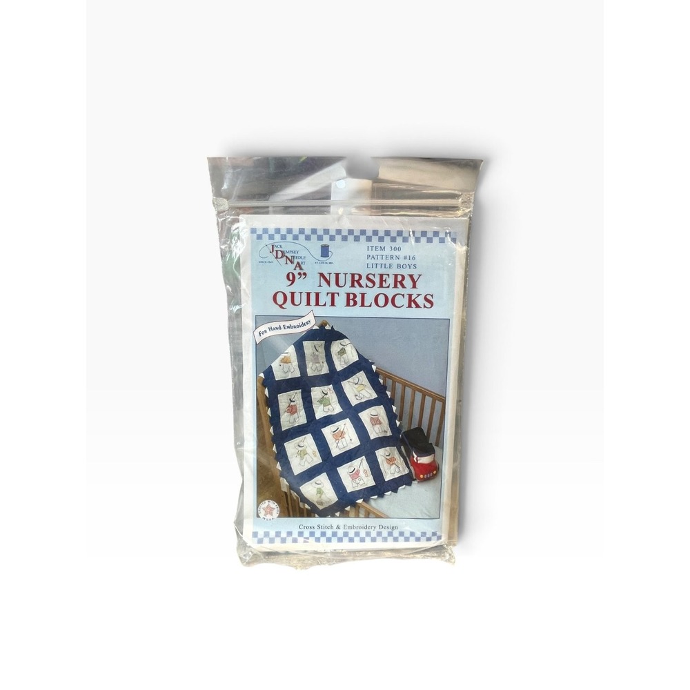 Jack Dempsey Needle Art 9" Nursery Quilt Blocks #300 #16 Little Boys Hand